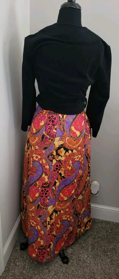 DE COLECCIÓN KOMAR TERCIOPELO ACOLCHADO ESTAMPADO BATA ABRIGO TALLA S Foto 4 de 4