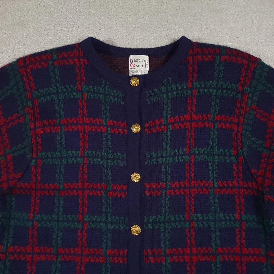 Cárdigan suéter de colección Hastings & Smith para mujer botón grande delantero cottagecore Foto 3 de 4