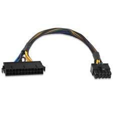 ATX 24 Pin To 10 Pin Power Adapter Cable 18AWG Braided 30cm 13.0 Inch Cord