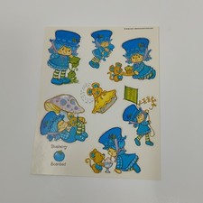 Strawberry Shortcake Scented Sticker Sheet 1984 American Greetings - BLUEBERRY