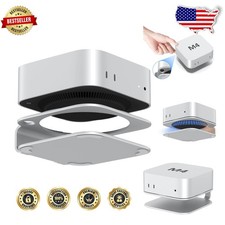 Aluminum Mac mini M4 Dock Stand - Enhanced Cooling Desk Organization