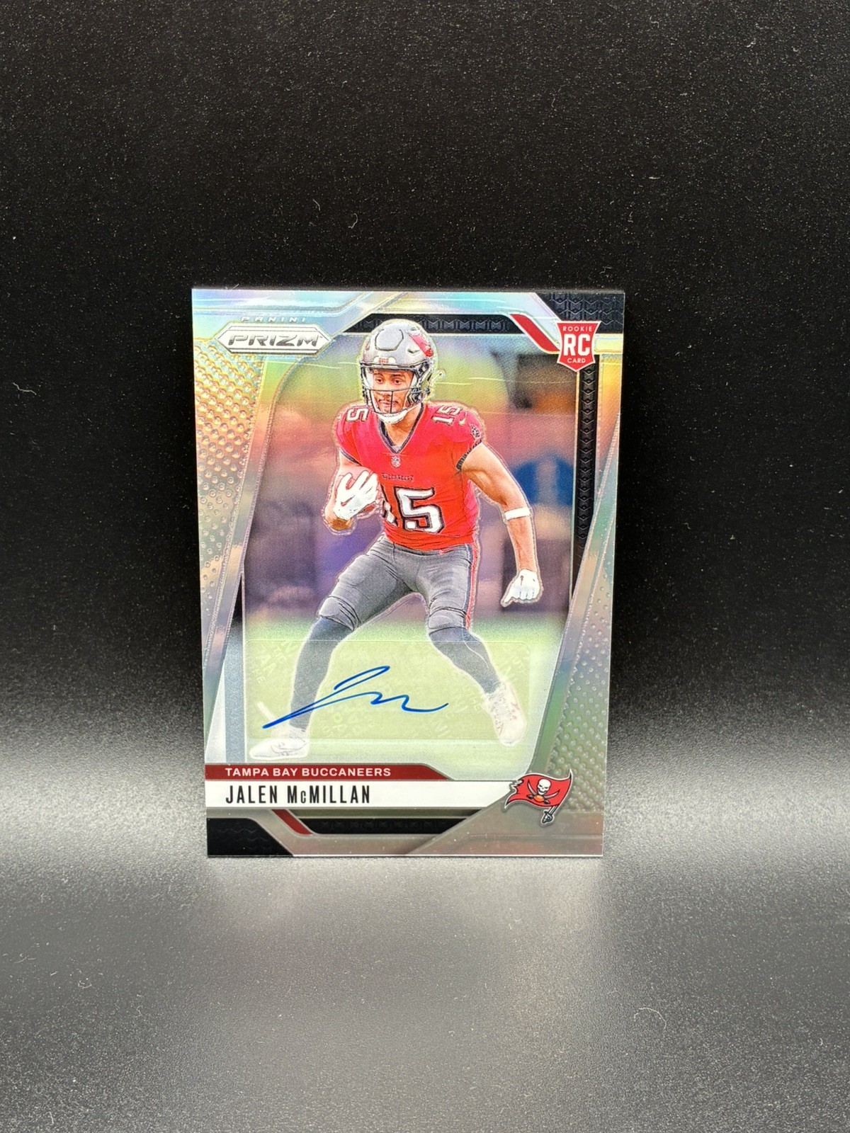 Jalen McMillan 2024 Panini Prizm Silver Prizm Auto #338 RC Rookie Buccaneers