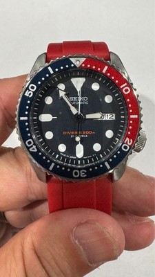 Seiko SKX009J Automatic Diver Pepsi Blue Dial Made in Japan Excellent Condition