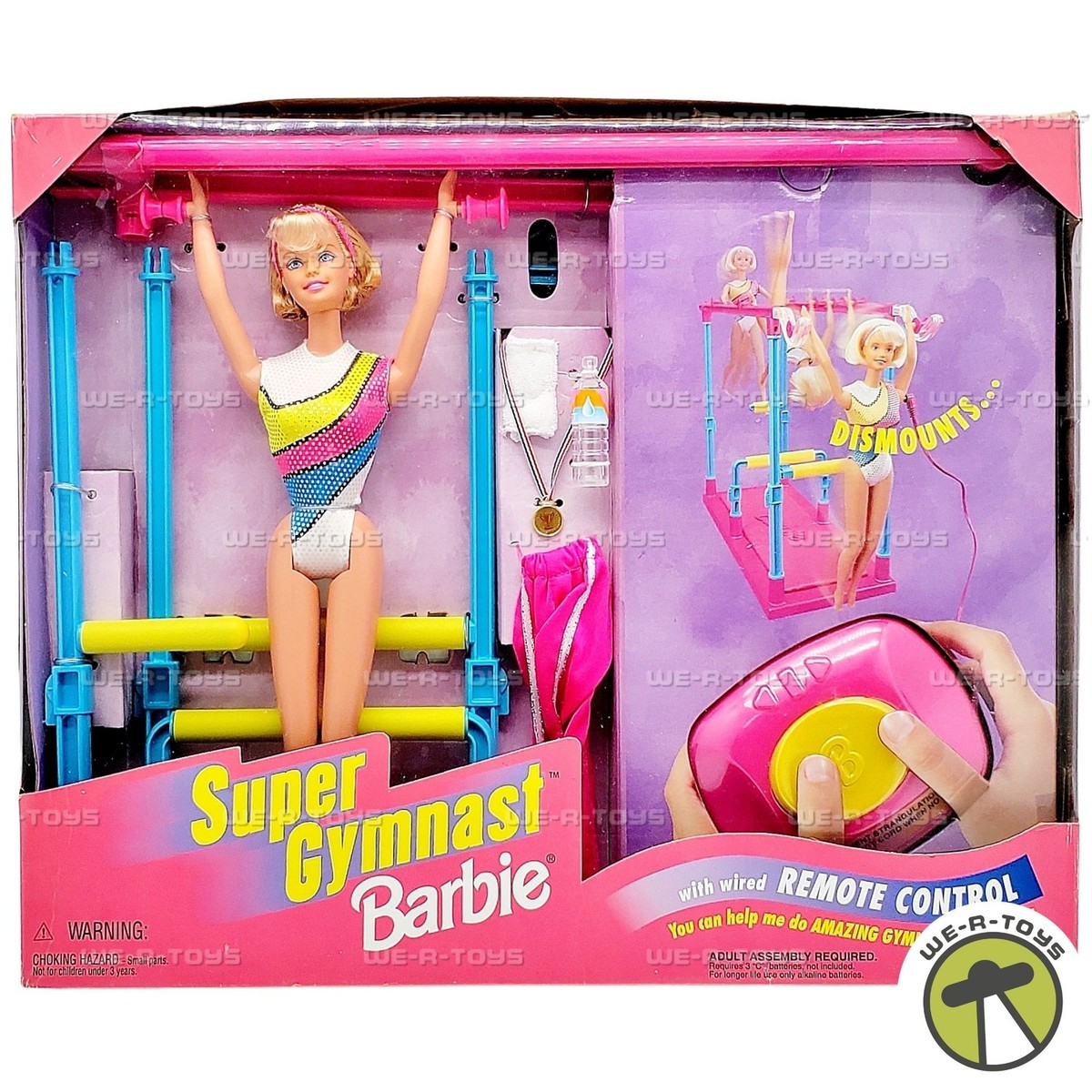 Super Gymnast Barbie Doll with Wired Remote Control 1999 Mattel