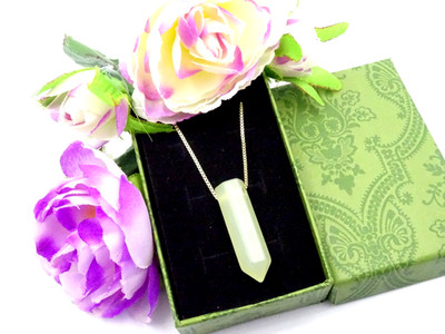 Pilgrim Damen Kette 16 Karat Vergoldet 80 cm Jade Glücksstein Luxus Elegant Edel