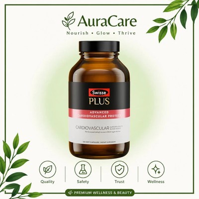 Swisse PLUS Advanced Cardiovascular Protect 120 Capsules Heart Blood Vessel
