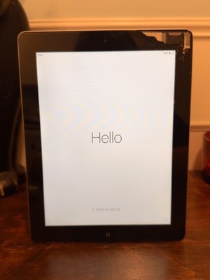 Apple iPad 2 MC769LL/A 16GB Silver iOS 9.3.5 -  BROKEN READ DESCRIPTION