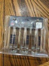 3 NFL Colts Collectible Football Glasses 2.5 Oz