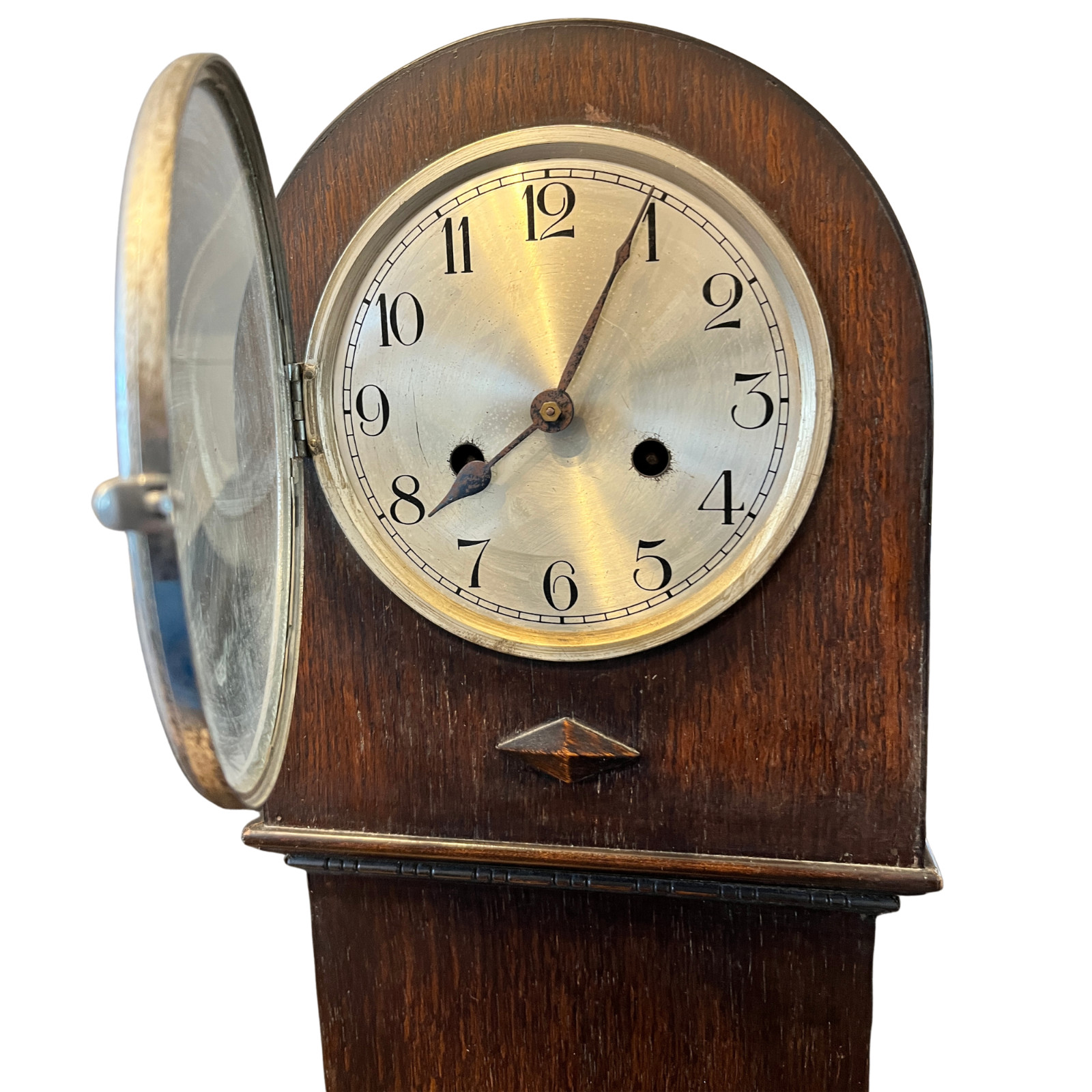 Antique HAC German Oak Regulator Wall Clock Pendulum Gong Strike For Restoration image 4