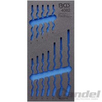 BGS WERKSTATTWAGEN-EINLAGE 1/3 MAUL-RING-SCHLÜSSEL-SATZ 12-Teilig Sw 6-22Mm Leer