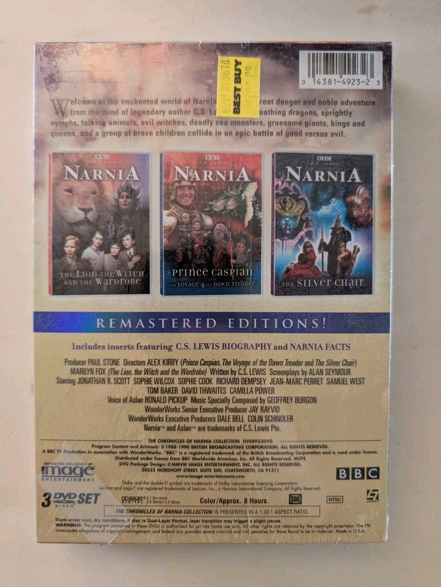 Chronicles of Narnia - Box Set (DVD, 2008, 3-Disc Set) for sale