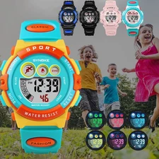 Kids Boys Girls Sport Digital Watch Electronic Waterproof Wrist Watch Child Gift