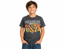 Teenage Mutant Ninja Turtles Michelangelo Boy's Youth Grey T-Shirt NWT