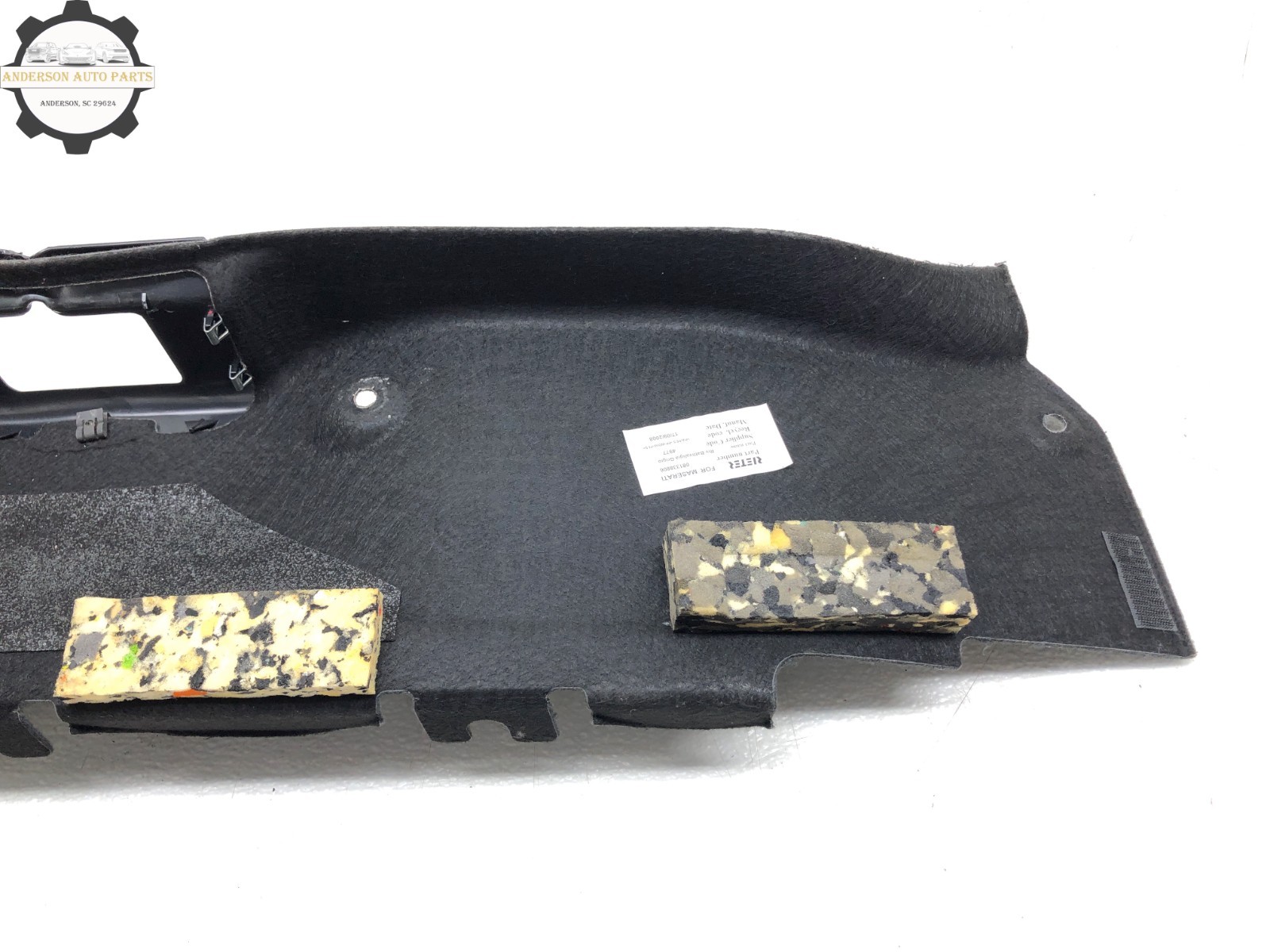 2008-2019 MASERATI GRANTURISMO M145 REAR TRUNK LID CARPET LINER COVER TRIM OEM #