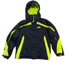 Spyder Winter Coat Jacket Kids Youth Sz 16 Ski Snowboard Black  Neon Green