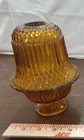 Amber Indiana Glass Company Diamond Point 2-Piece Fairy Lamp
