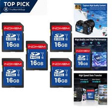 16GB SDHC Memory Cards 5 Pack UHS-I U1 Class 10 Full HD Video Camera
