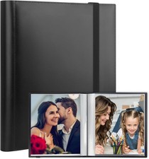 Photo Album 8.5x11 Holds 68 Photos, Art Portfolio Binder for 8.5 x 11 Pictures,