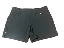 I.N.C. International Concepts Women's Size 10 Mid-Rise Pull-On Black Shorts
