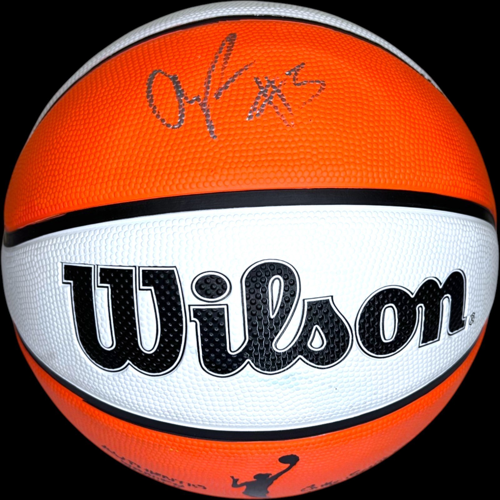 ANGEL REESE SIGNED AUTOGRAPHED WILSON WNBA BASKETBALL CHICAGO SKY LSU PSA/DNA view 1