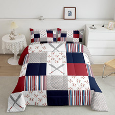 Baseball Comforter Set Queen Size Sports Game Comforter Baseball Gaming Bedding