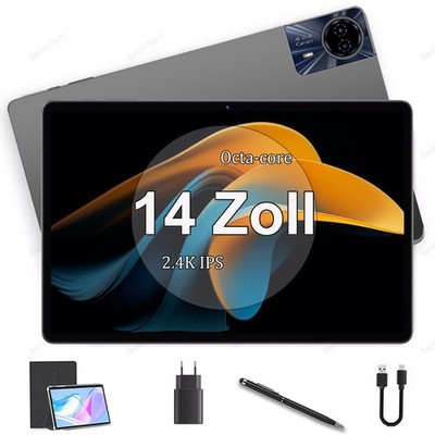 2025 Neueste 14 Zoll Tablet 24GB+256GB Android15 Tablet Dual SIM LTE 5G WiFi 18W
