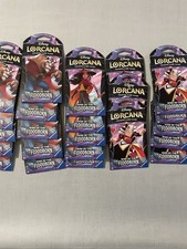  23 Disney Lorcana Card Game TCG Sleeved Rise Of The Floodborn Booster Packs