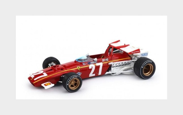 1:43 Brumm Ferrari F1 312B #27 Belgium Gp 1970 Jacky Ickx Red White R444 Modellb-image