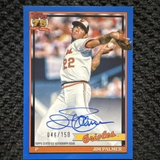 Topps 2026 75 Years Autograph Serial #91A-JPA Jim Palmer Orioles /150