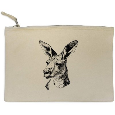 ''Kangaroo Portrait'' Canvas Clutch Tasche / Accessoire Case (CL00049105)
