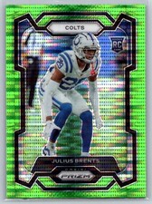 2023 Panini Prizm #346 Julius Brents Neon Green Pulsar