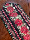 Handcrafted - Quilted Table Runner - Christmas Poinsettias, Pinecones 2026 NEW — photo 1