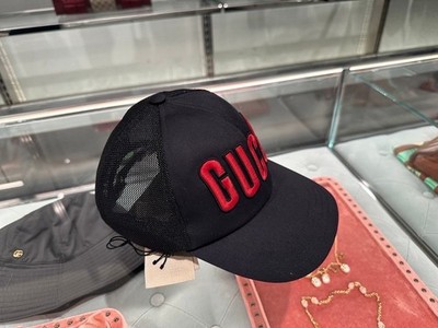 GUCCI BASEBALL HAT WITH GUCCI PATCH BLACK - Size S | eBay