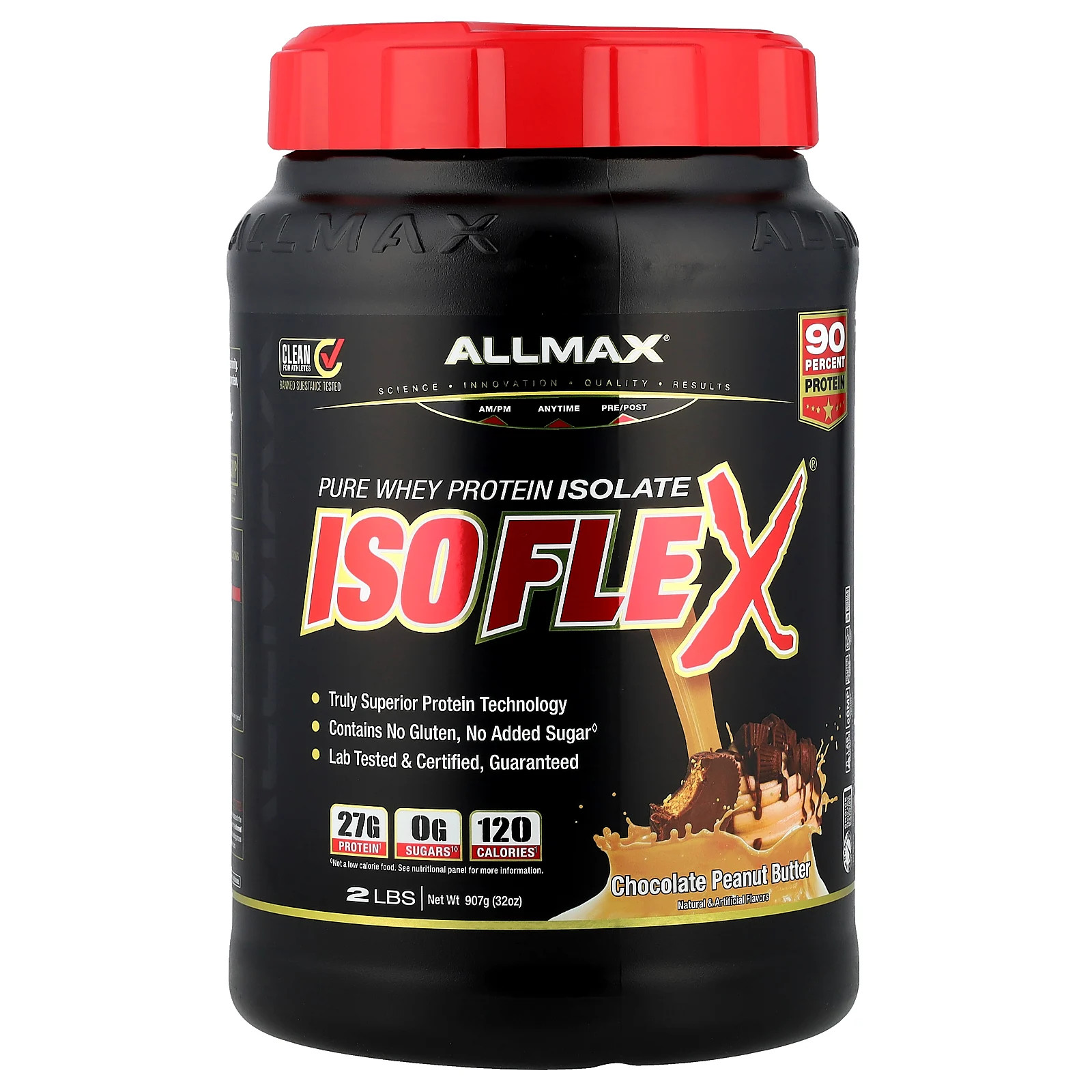 ISOFLEX Pure Whey Protein Isolate Chocolate Peanut Butter 2 lbs 907 g 12190₽