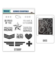 SERVICE ESSENTIALS Stamps and Metal Cutting Dies DIY Scrapbooking Album card