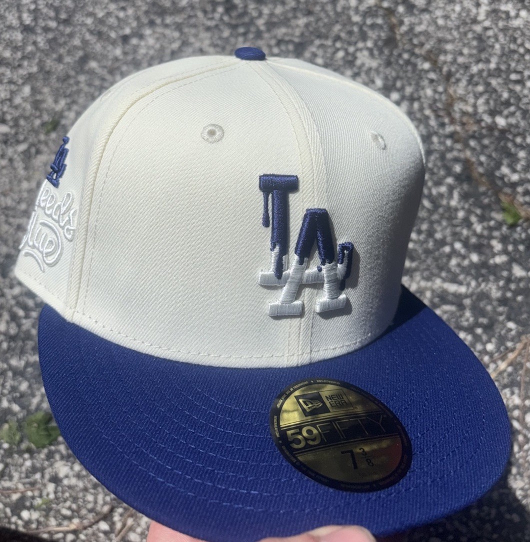 Los Angeles Dodgers “LA Bleeds Blue” LidsHD Chrome Pop New Era Fitted Hat 7 3/8