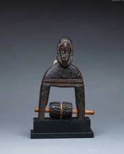 Art Africain Sénoufo Cote d'Ivoire - Ancien Etrier de Poulie de Métier à Tisser