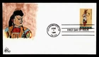 DR WHO 1996 FDC INDIAN BUTTERFLY DANCE BOB ART HAND COLORED CACHET M75298