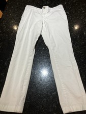Tommy Hilfiger Woman Straight Chino White Size 6 Nautical Summer Workwear