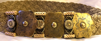 Streets Ahead Belt S Woven Brass Etched Hardware Beads Boho  display picture 1