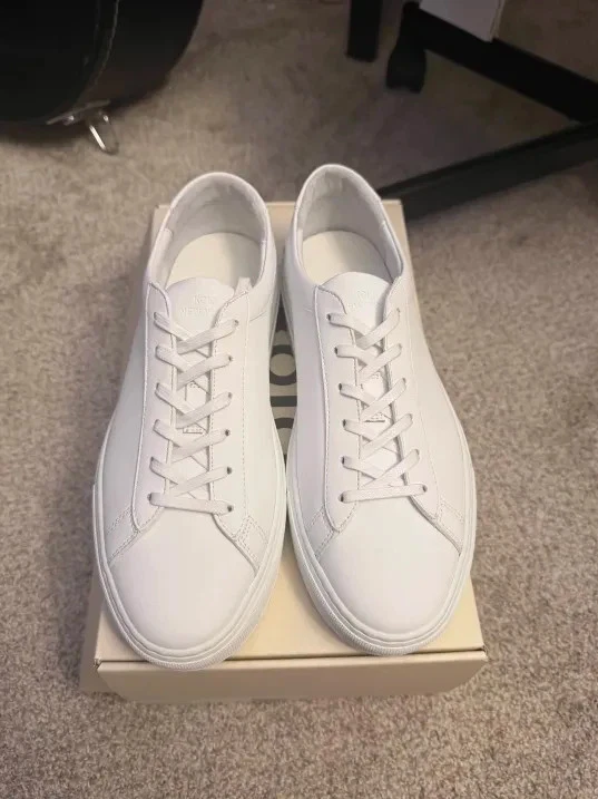 KOIO Capri Italian Leather Sneakers– Triple White – US M Size 8, 9, 10, 11