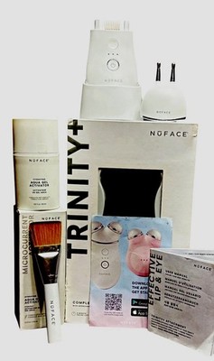NuFACE Trinity+ Facial Toning Device Set w/ Aqua Gel Activator for wrinkles, inc