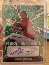 2021 Leaf Flash Flash of Brilliance Grayson Rodriguez AUTO #FB-GR1 Green LE/25