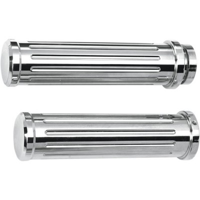Pro-One Performance [500560] Grooved Billet Grips Chrome
