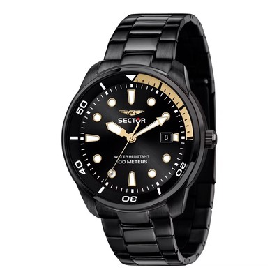 Armbanduhr SECTOR Oversize Herren   Stahl Und Zifferblatt Schwarz R3253102027