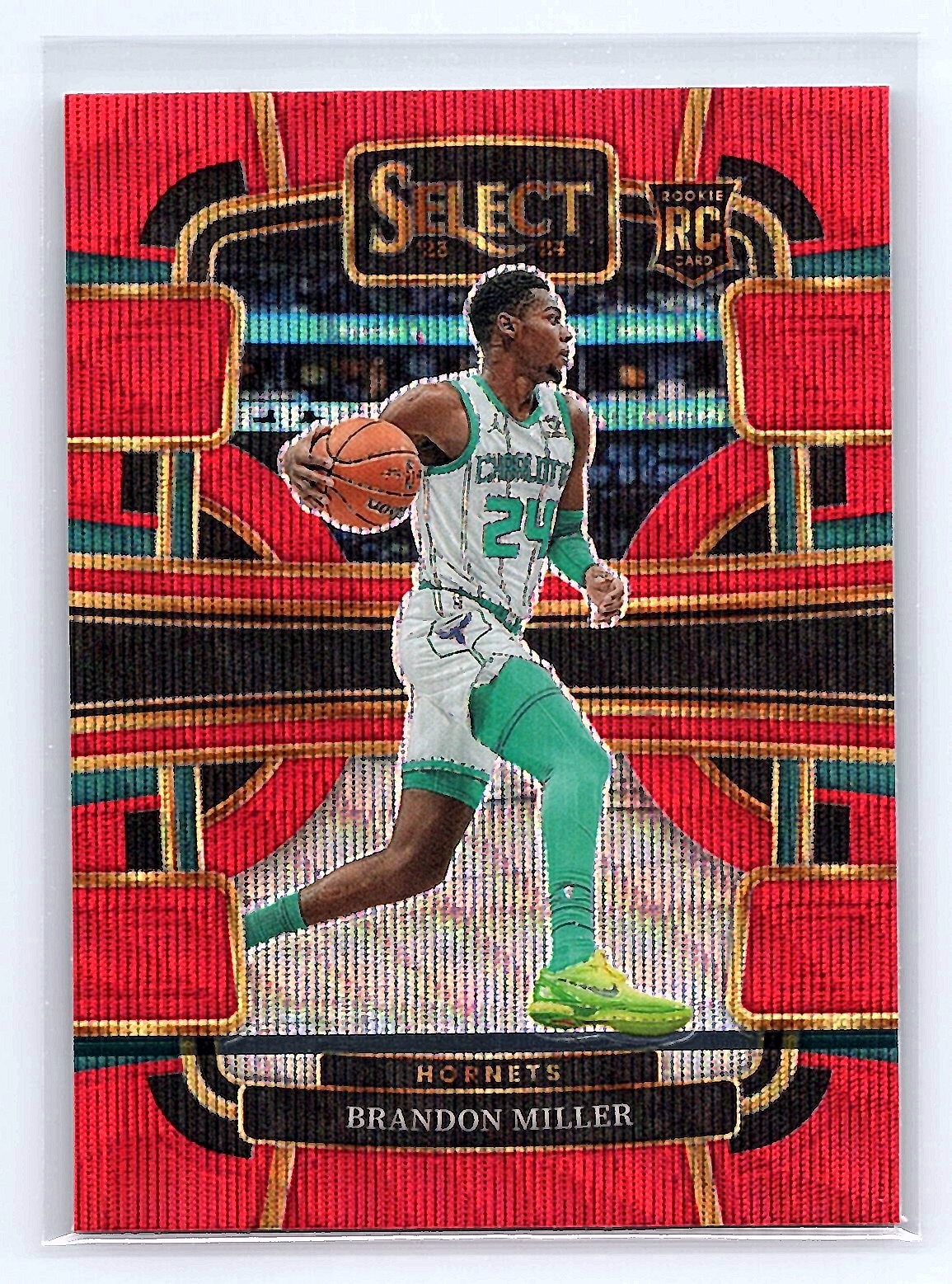 Brandon Miller 2023-24 Panini Select #80 Red Wave Prizms Rookie *