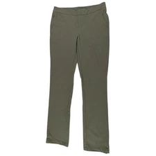 ATHLETA Wander Straight Leg Pant Women's Size 10 Tech Trek Olive Green Pockets
