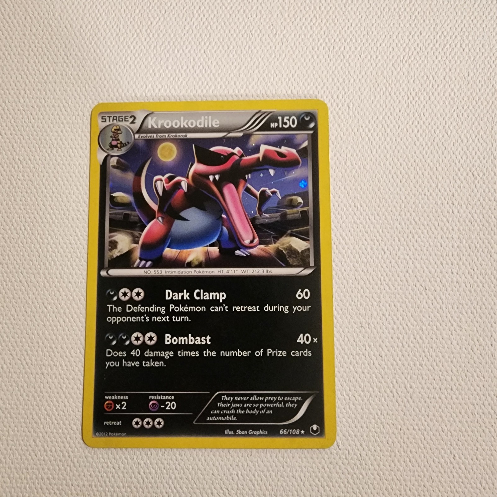 Krookodile - 66/108 (Cosmos Holo) Promo Blister Exclusives 066/108 MP