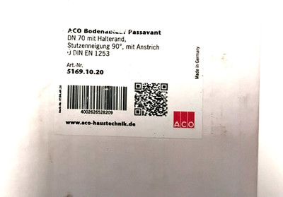 ACO Ablaufkörper Passavant, DN 70   Stutzenneigung 90°