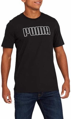 PUMA Men's Short Sleeve Double Down Tee Black Medium